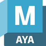 Software: Logotipo do Autodesk Maya, uma ferramenta de software de primeira linha, com um M azul estilizado em um fundo azul mais claro. Abaixo do M, AYA é escrito elegantemente em branco em uma base retangular azul mais escura. Perfeito para profissionais que buscam soluções confiáveis com entrega imediata da sua loja de software favorita.