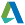 Software: Um logotipo estilizado da letra A, perfeito para uma empresa de software, apresenta um gradiente de três cores — verde, azul e azul-petróleo — formando um triângulo angular em um fundo preto elegante.