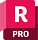 Software: Um logotipo vermelho e rosa com uma grande letra R branca em um fundo vermelho mais escuro, com a palavra PRO em branco abaixo, simboliza soluções de software de ponta e promete entrega imediata.